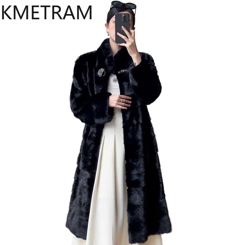 Quality Winter Clothing Jacket - Real Whole Mink Fur Coat Woman