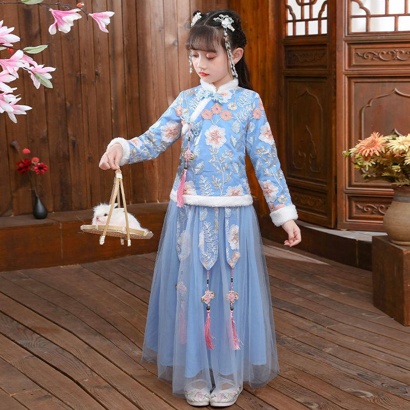 Winter Clothing Baby - 2024 Children's Autumn Winter Hanfu Girl