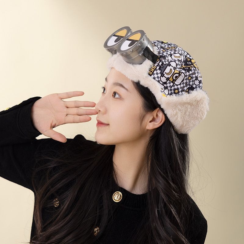 Winter Clothing Earmuffs - Minions Mens Women Fashion Warm Bomber