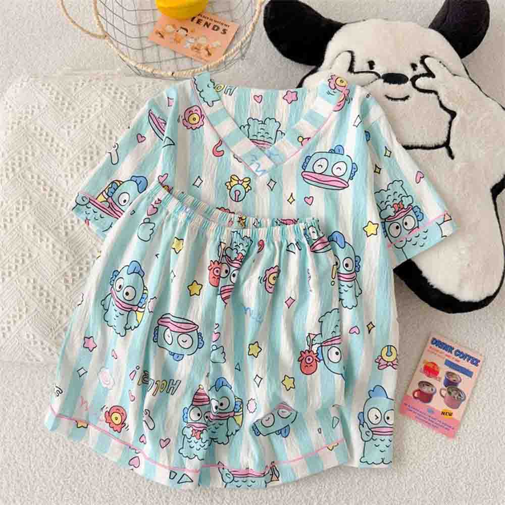 Winter Clothing Kit - Sanrio Hangyodon Women's Pajama Set Kawaii