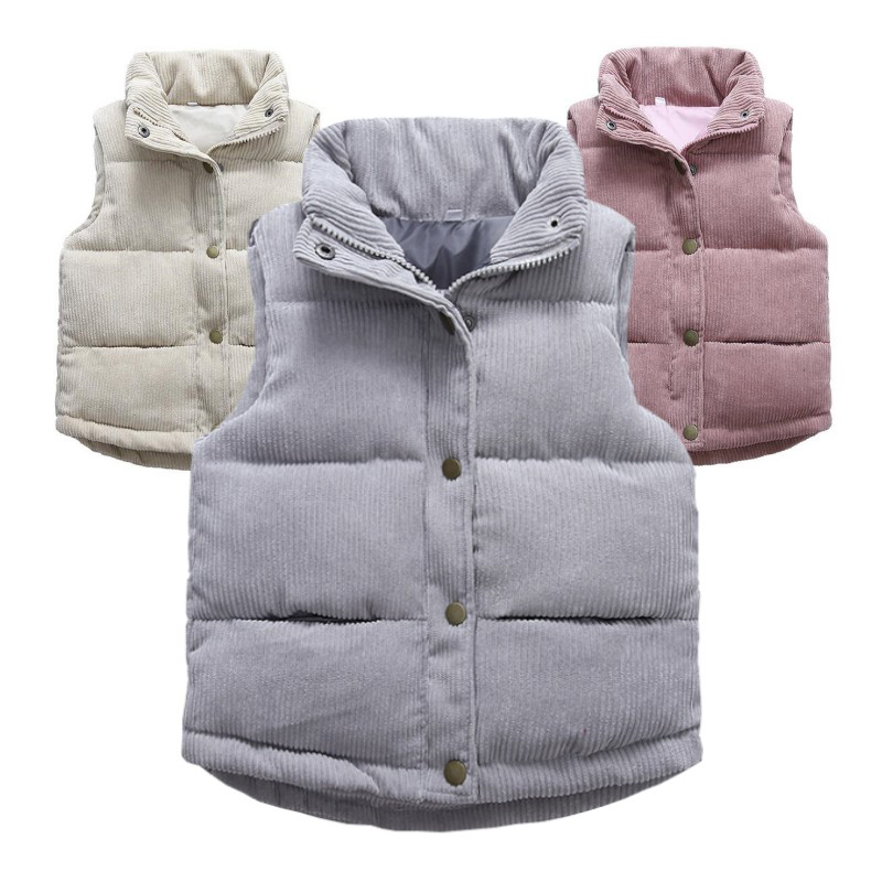 Winter Clothing For Boys - Kids Boys Girls Corduroy Vests Thicken
