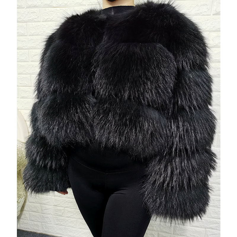Plus Size Tops Brown Fur Maoma - Winter Clothing Plus Size recension och pris