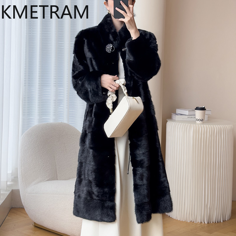 Real Whole Mink Fur Coat Woman - Quality Winter Clothing Jacket recension och pris