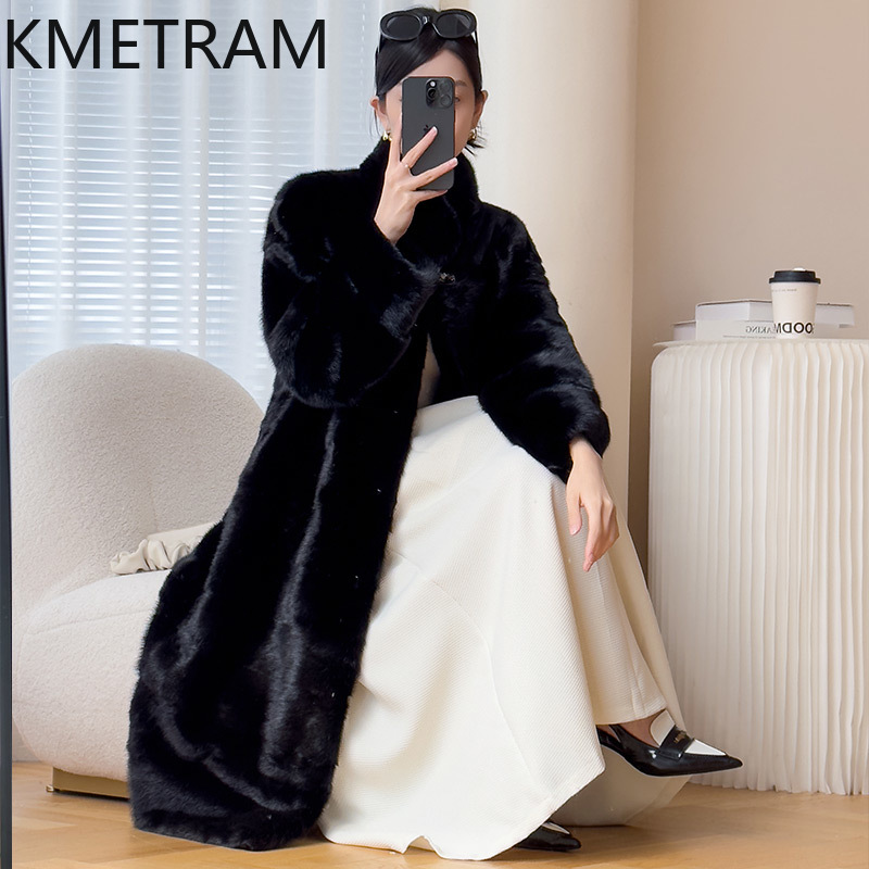 Real Whole Mink Fur Coat Woman - Quality Winter Clothing Jacket recension och pris