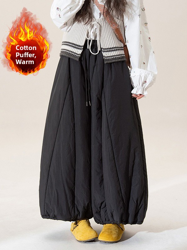 Winter Thickened Wide Leg Lant - Winter Clothing Plus Size recension och pris