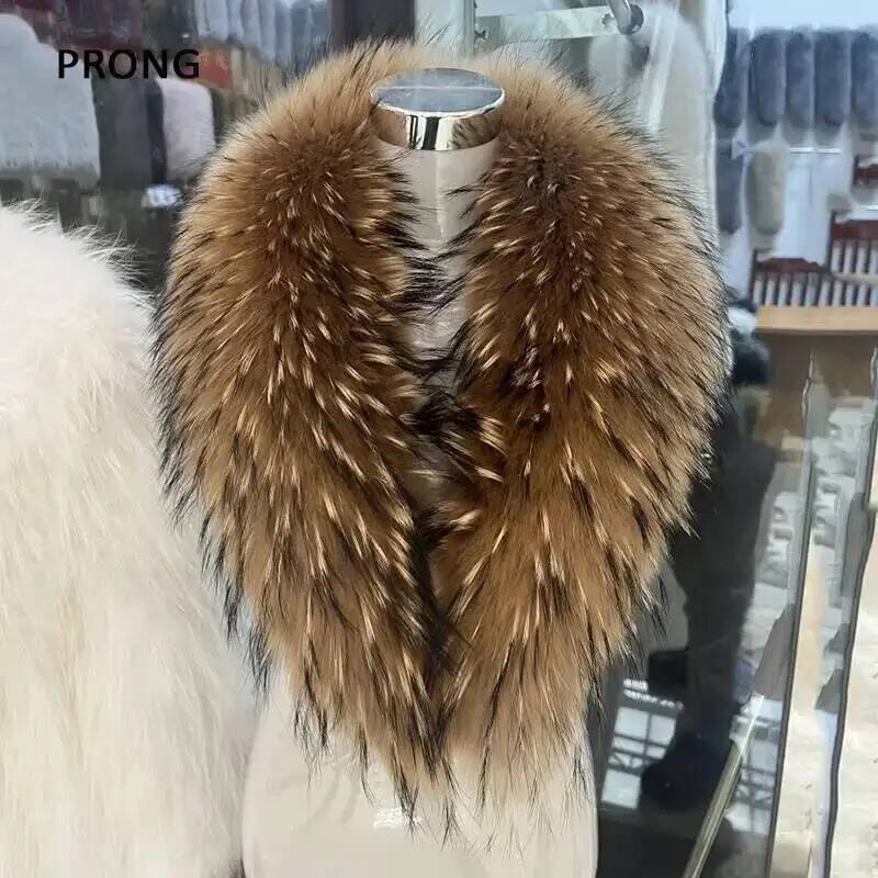 Natural Raccoon Fur Collar Rea - Winter Clothing For Sale recension och pris