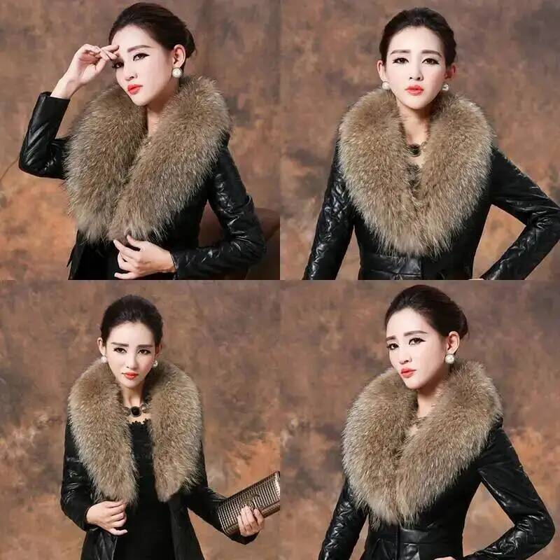 Natural Raccoon Fur Collar Rea - Winter Clothing For Sale recension och pris