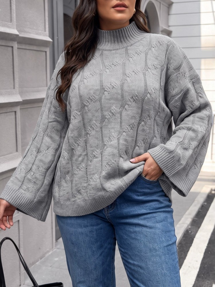 Women's Plus Size Casual Knitt - Winter Clothing Plus Size recension och pris