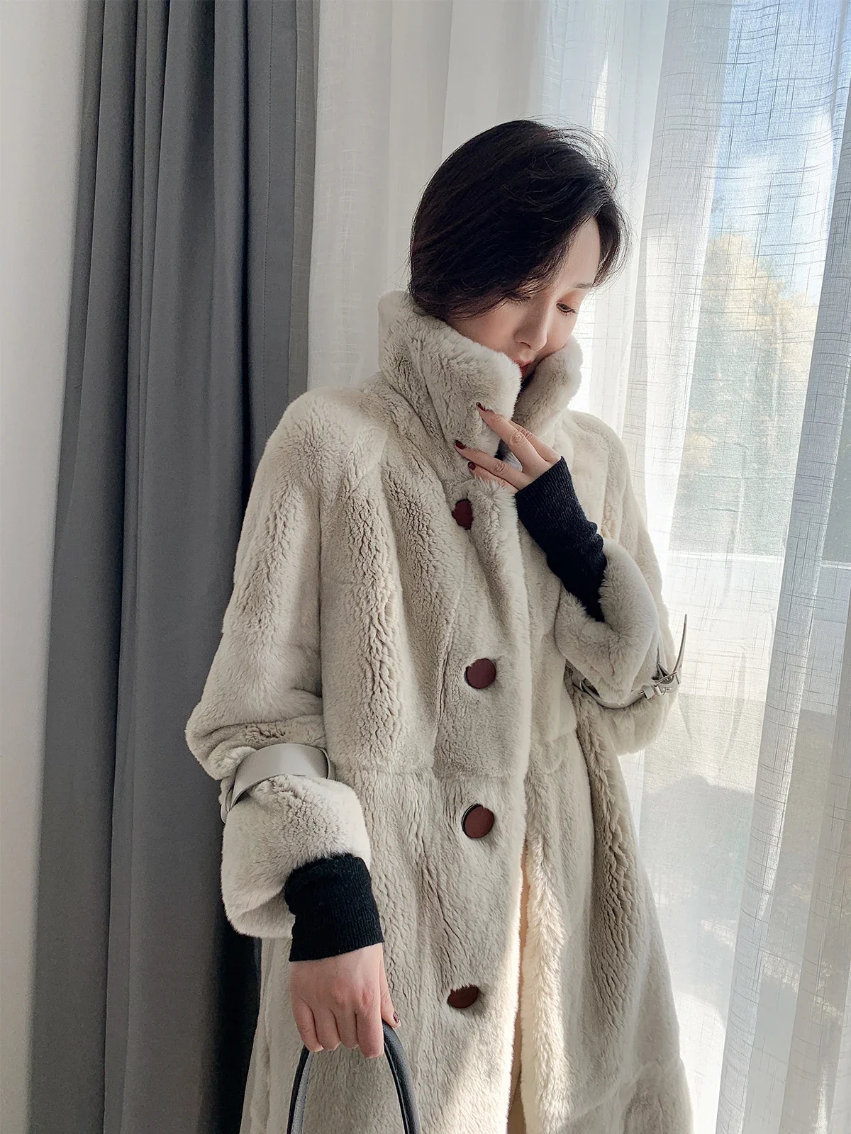 High Quality Real Rex Rabbit F - Quality Winter Clothing Jacket recension och pris