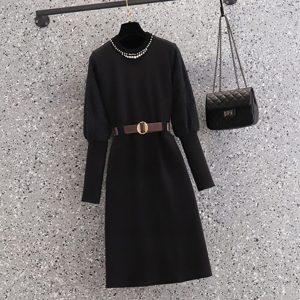 casual Elegant Beading Knit Sp - Winter Clothing Plus Size recension och pris