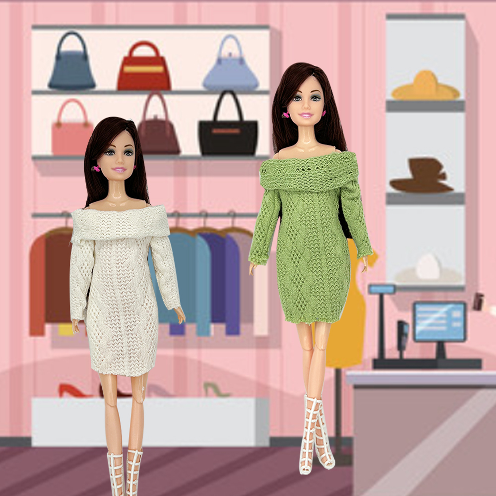 4PCS Fashion Sweater Dresses f - Winter Clothing Game recension och pris