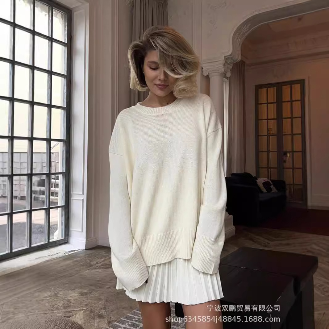 Autumn Solid Color O-neck Swea - Winter Clothing Kit recension och pris