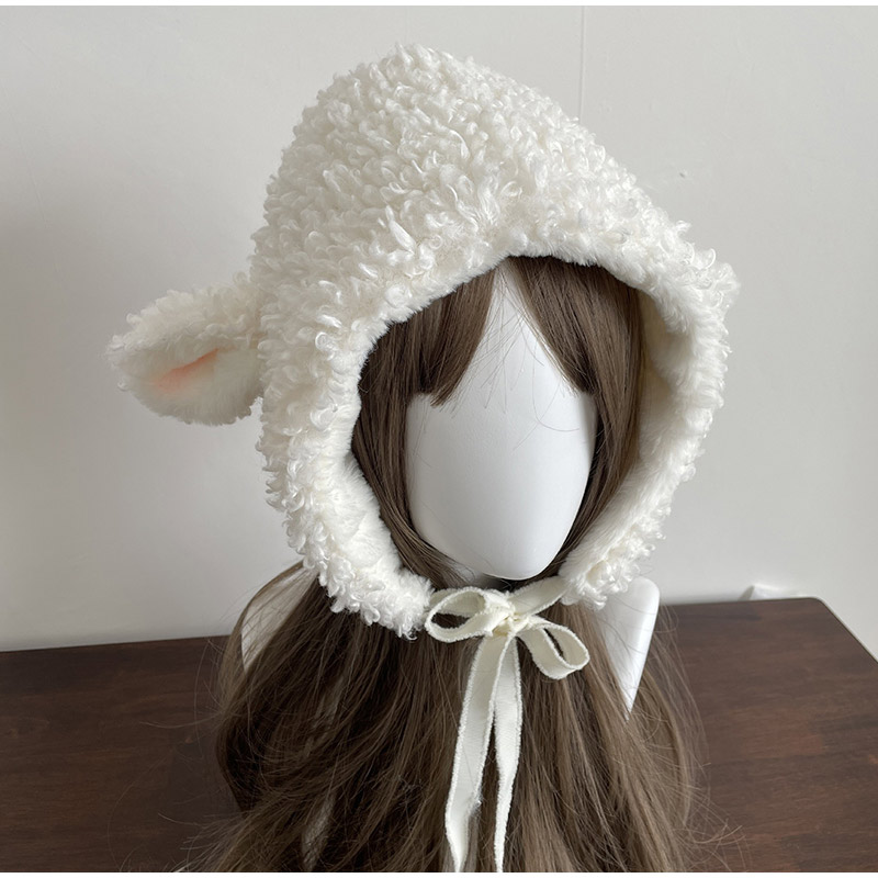 Winter White Plush Sheep Warm  - Winter Clothing Earmuffs recension och pris