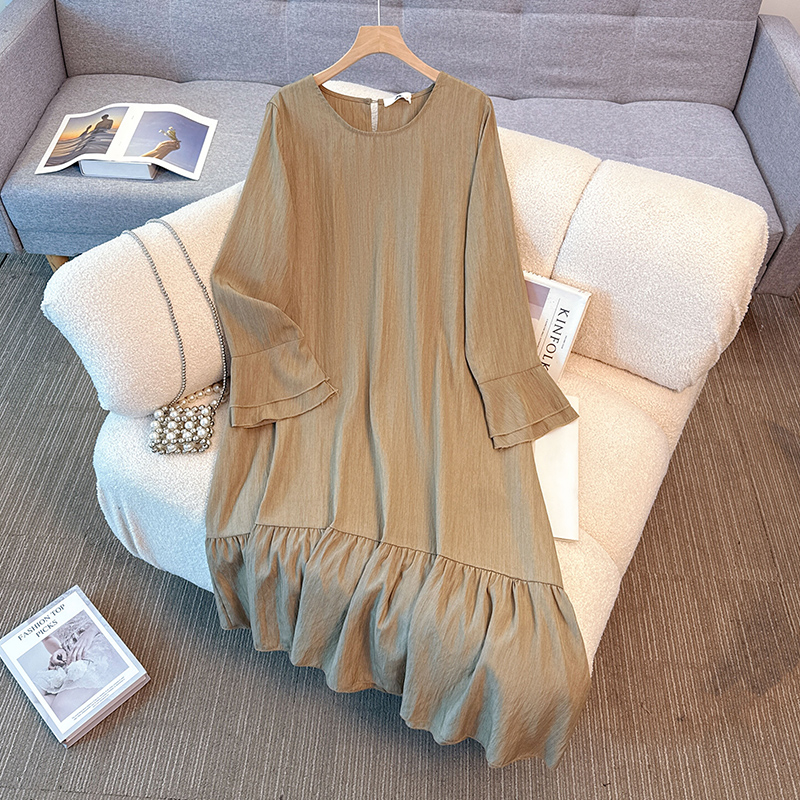 Elegant Vintage O-neck solid l - Winter Clothing Plus Size recension och pris
