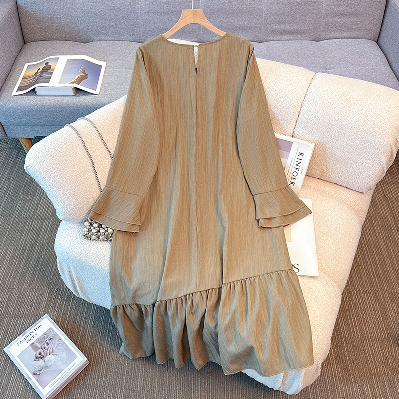 Elegant Vintage O-neck solid l - Winter Clothing Plus Size recension och pris