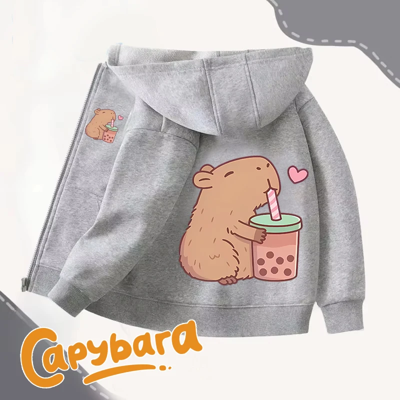Capybara Zipper Hoodies Coats  - Winter Clothing For Boys recension och pris
