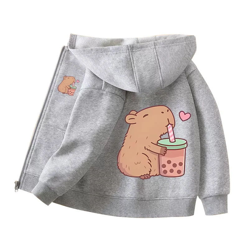 Capybara Zipper Hoodies Coats  - Winter Clothing For Boys recension och pris